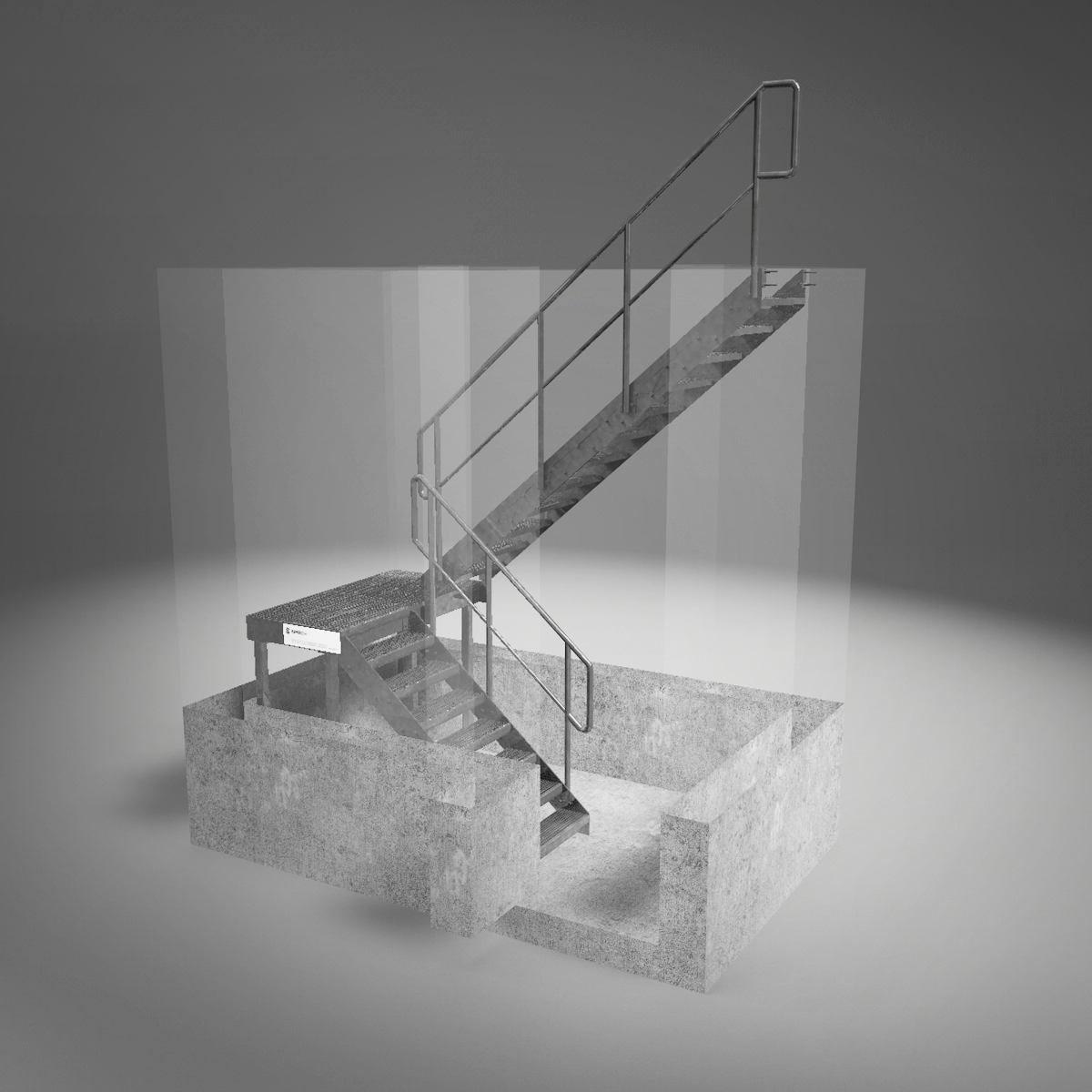 Zweiläufige Treppe
